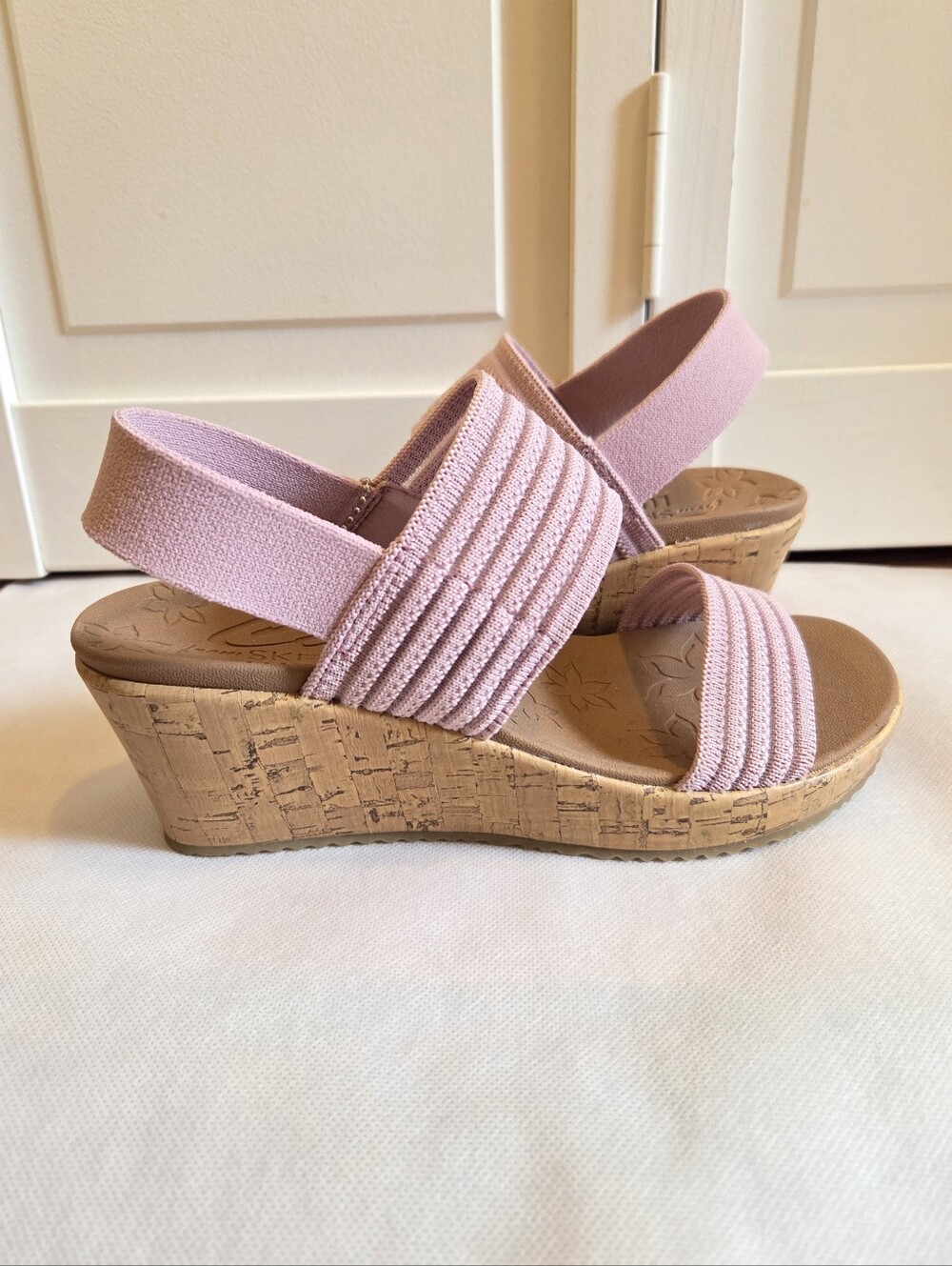 Skechers Cali Beverlee Wedge Slingback Sandal Pink 7